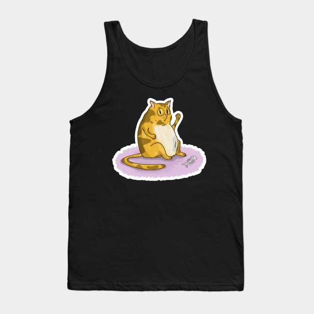 Cute fat cat Tank Top by The_shire_hobbit